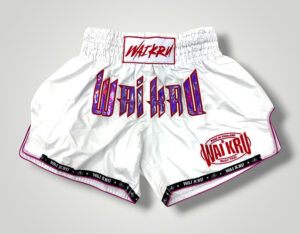 – Muay Thai Shorts – MicroFiber – White – MT-7