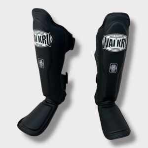 Muay Thai Shinguard Pro Semi Leather – Black – SG – 1