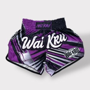 Muay Thai Shorts – MicroFiber – Black-Purple – SUB-31