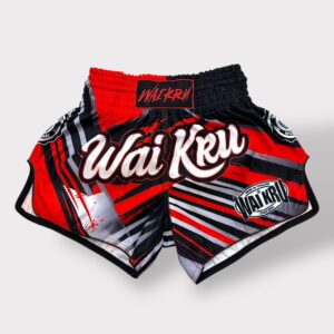 Muay Thai Shorts – MicroFiber – Black-Red – SUB-32