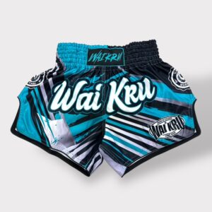 Muay Thai Shorts – MicroFiber – Black-Turquoise – SUB-33