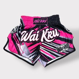 Muay Thai Shorts – MicroFiber – Black-Pink – SUB-36