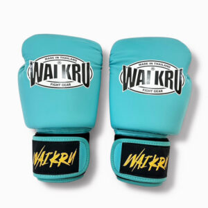 Wai Kru Muay Thai Gloves Semi Leather Turquoise BG – 11