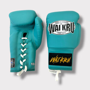 Wai Kru Muay Thai Lace Up Boxing Gloves BGLU-11