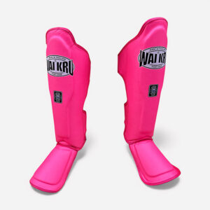 Muay Thai Shinguard Pro Semi Leather – Pink Neòn- SG – 10