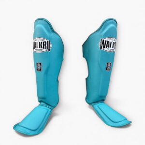 Muay Thai Shinguard Pro Semi Leather – Turquoise- SG – 11