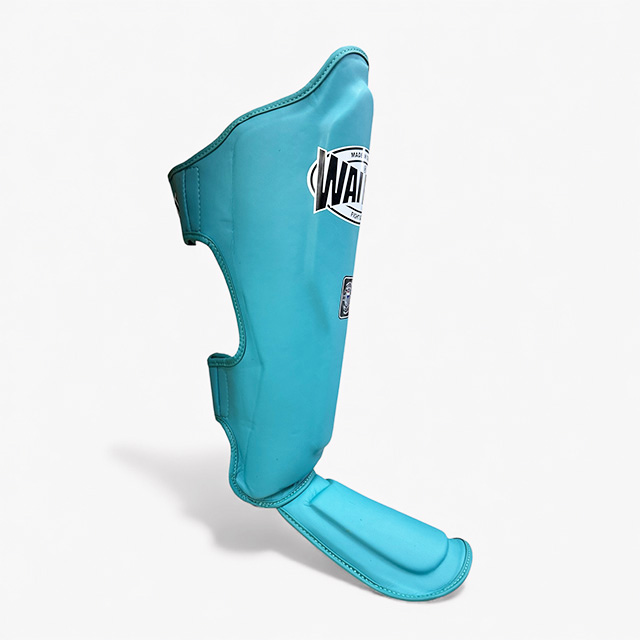 Muay Thai Shinguard Pro Semi Leather - Turquoise- SG - 11 - Imagen 3