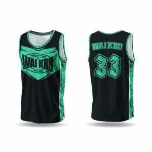 – Wai Kru Performance Tank Top – Black / Turquoise