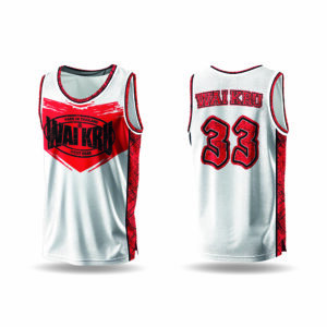 – Wai Kru Performance Tank Top – White / Red