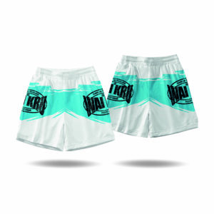 – Wai Kru Performance Shorts – White / Light Blue