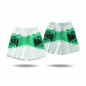 – Wai Kru Performance Shorts – White / turquoise