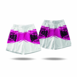 – Wai Kru Performance Shorts – White / Pink