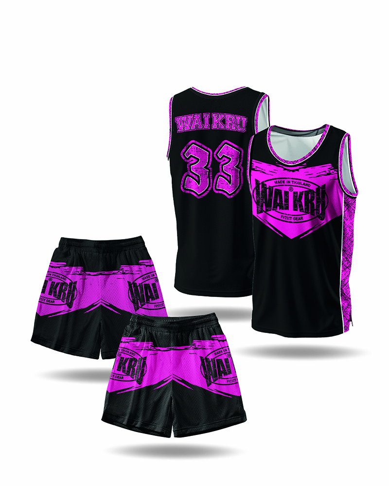 - Wai Kru Performance Shorts – Black / Pink - Imagen 2