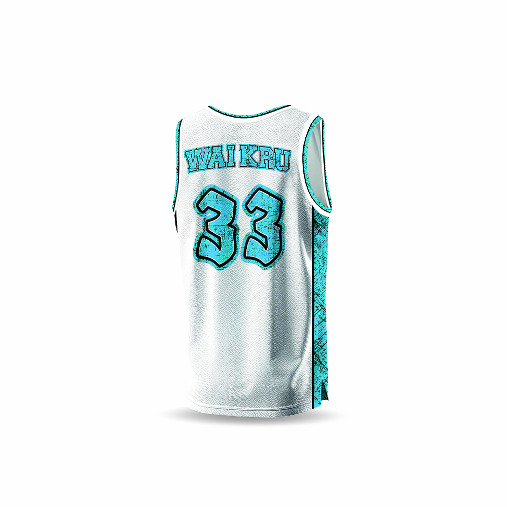 - Wai Kru Performance Tank Top – White / Light Blue - Imagen 4