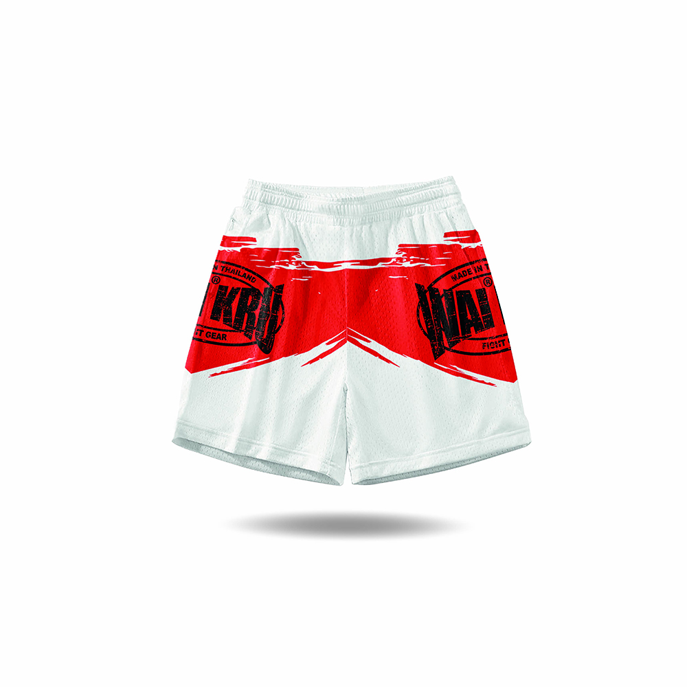 - Wai Kru Performance Shorts – White / Red - Imagen 4