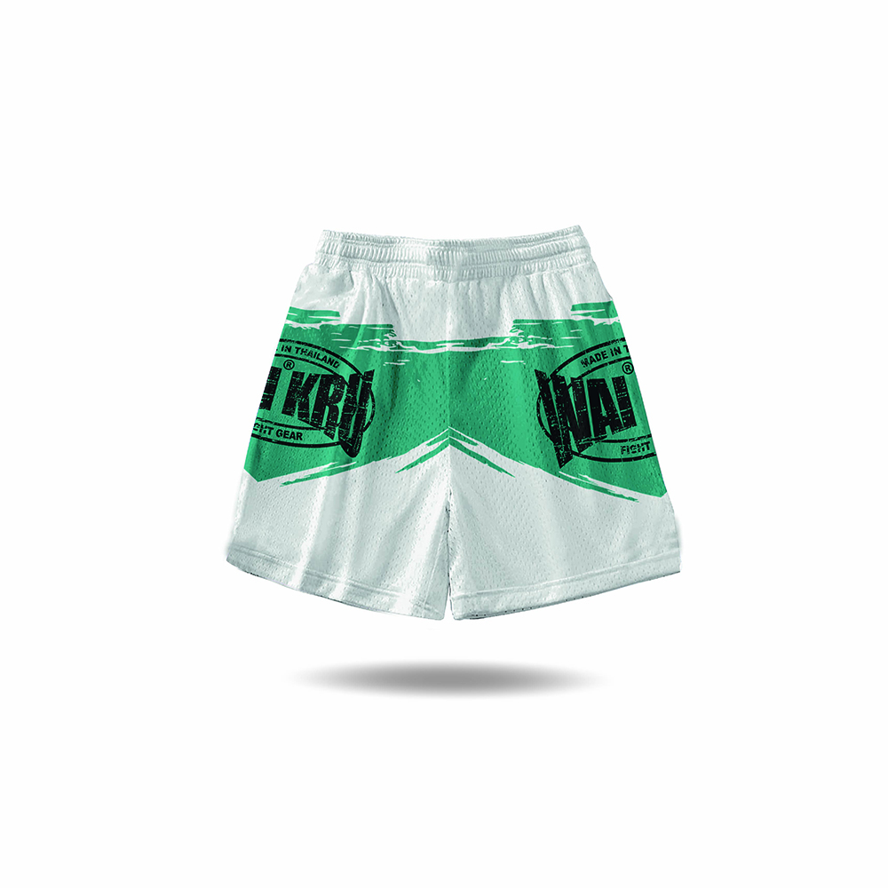 - Wai Kru Performance Shorts – White / turquoise - Imagen 3