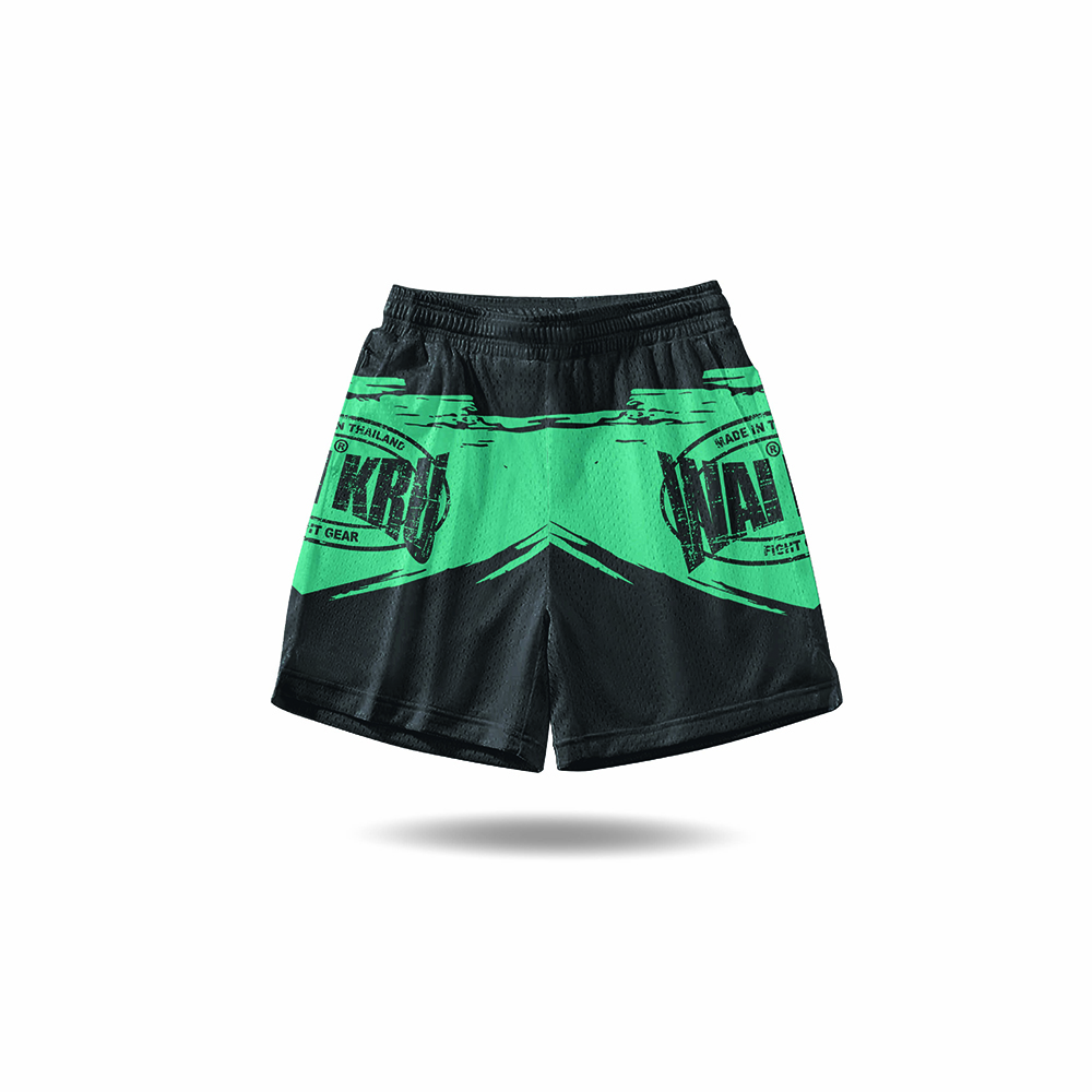 - Wai Kru Performance Shorts – Black / Turquoise - Imagen 3