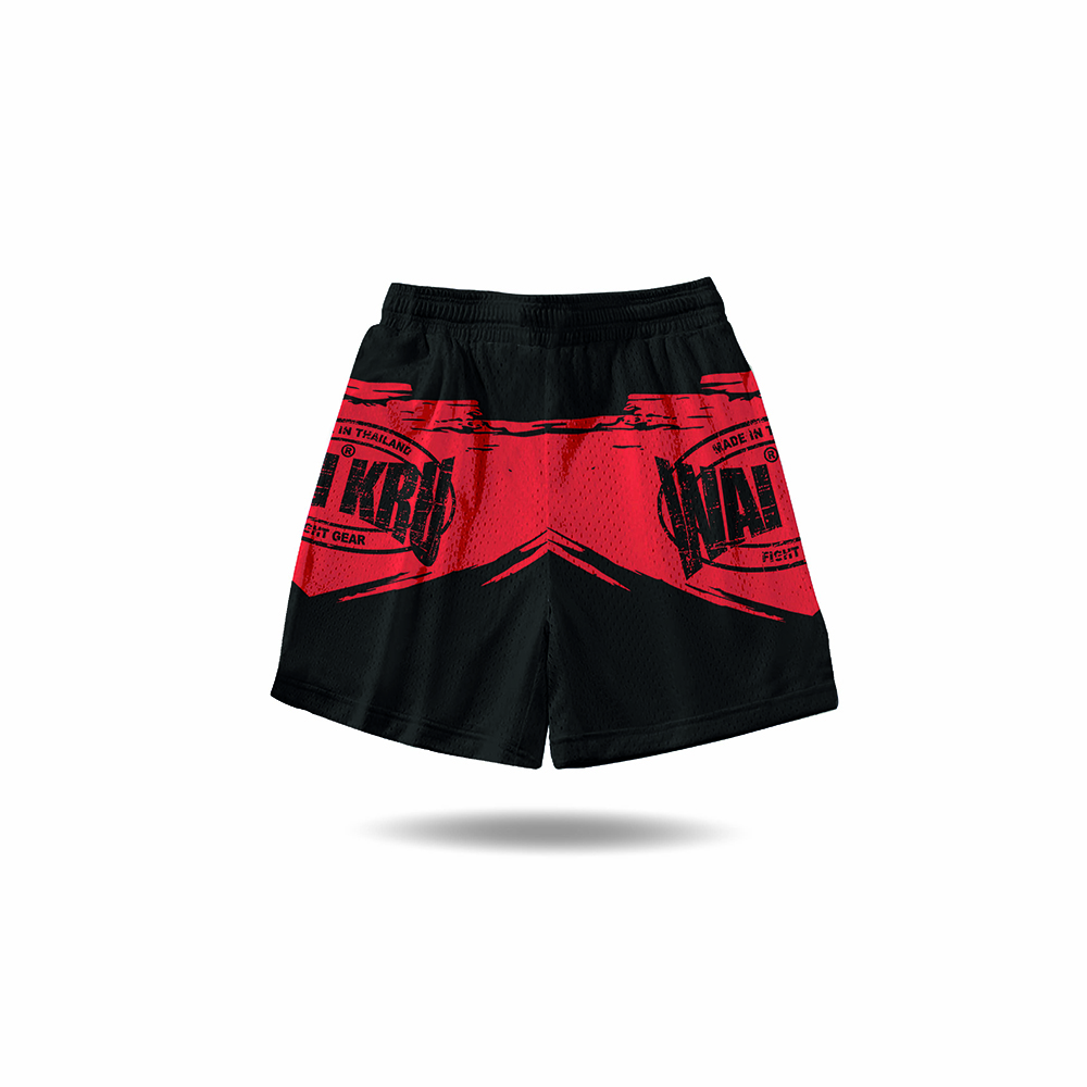 - Wai Kru Performance Shorts – Black / Red - Imagen 4