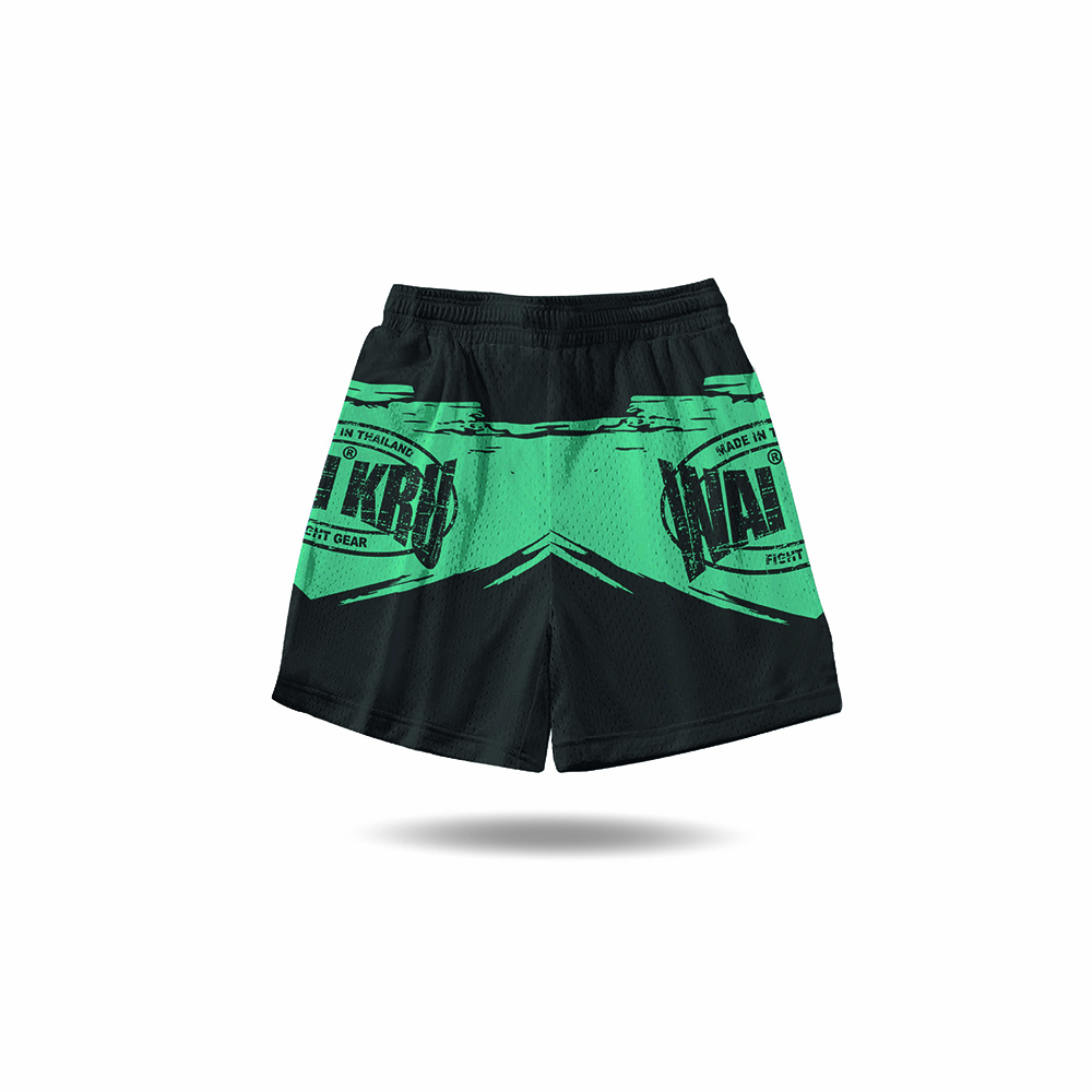 - Wai Kru Performance Shorts – Black / Turquoise - Imagen 4